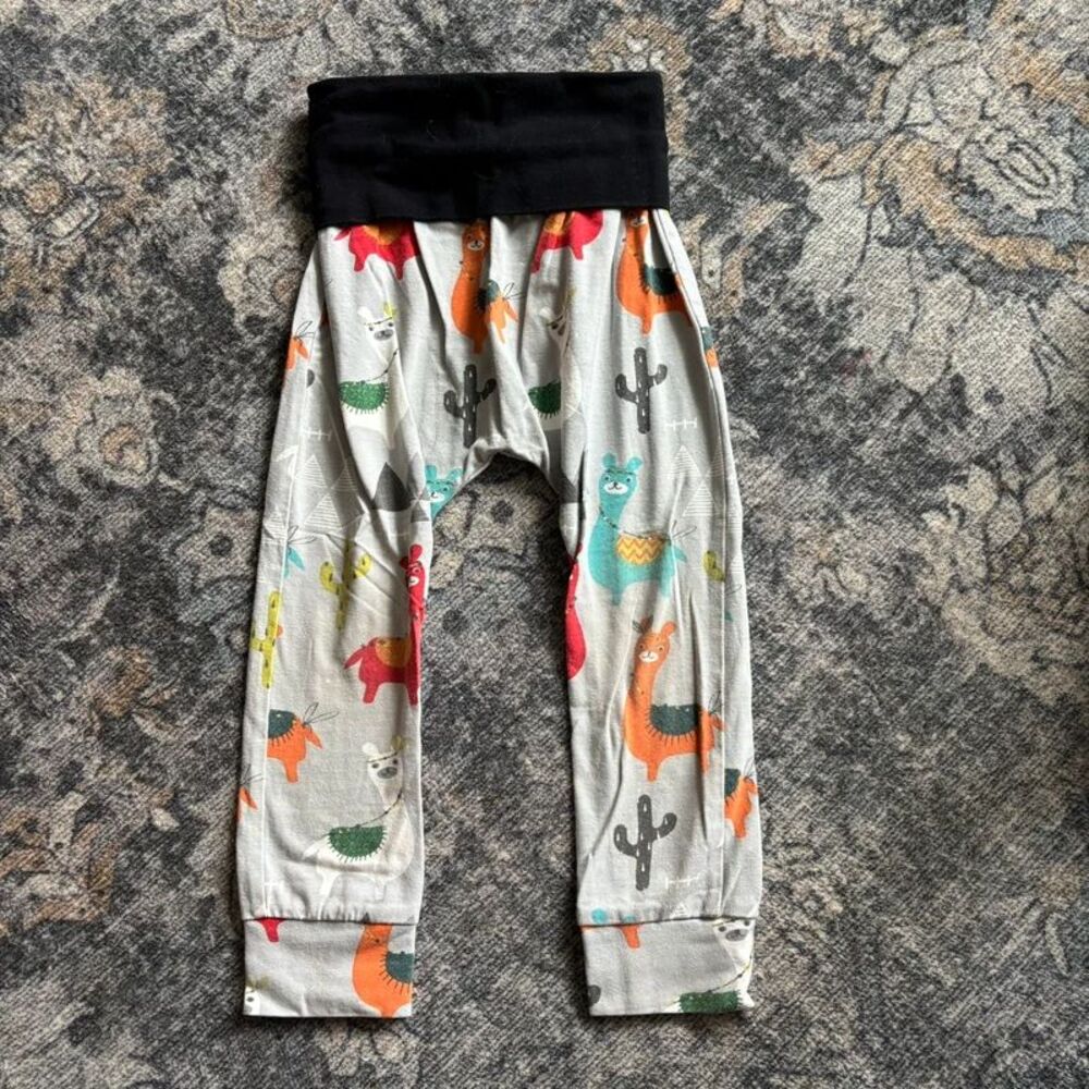 Mountain Babes 2/3T Harem Pants Colorful Llama Print Handmade Boutique